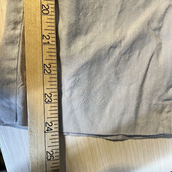 J. Jill Linen Stretch Cropped Pants XL Gray Lagenlook Boho Festival Relaxed - Picture 10 of 11